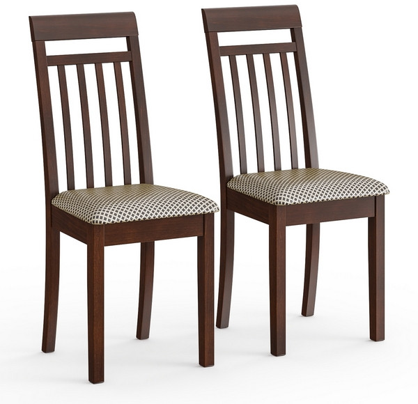 Два стула Мебель--24 Гольф-11 разборных, цвет орех, обивка ткань руми 812/8, ШхГхВ 40х40х100 см., от пола до верха сиденья 47 см.