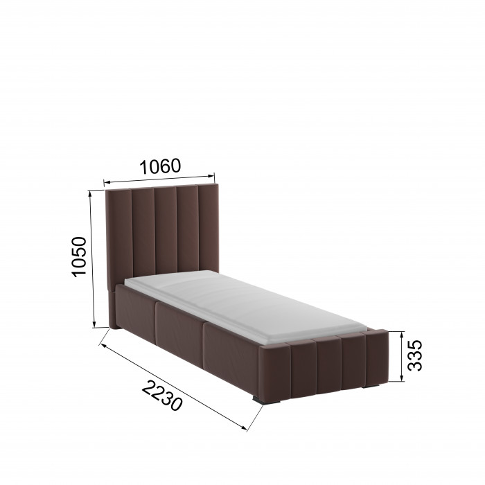 Нега Кровать интерьерная 900 коричневый, ПМ