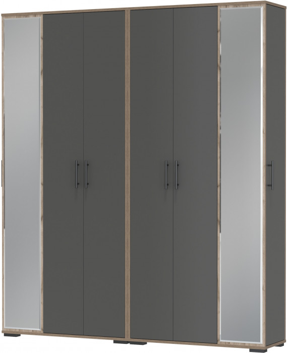 Две прихожих Домино-мини 2-3421дкт/граф, дуб крафт табачный/графит