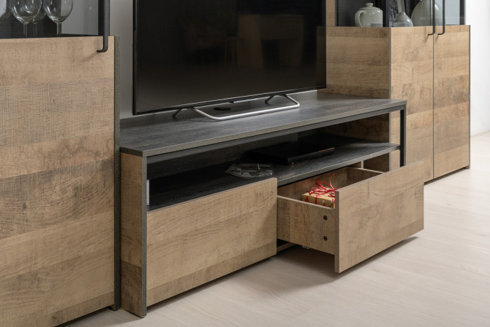 Трувор Гостиная 028, дуб гранж песочный/интра