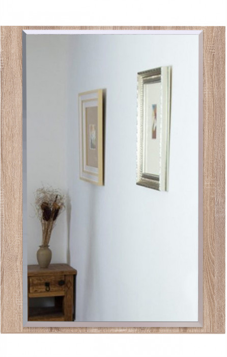 Куба Прихожая 8, обувница 13.113 + Вешалка 10.122 + обувница 13.114 + Зеркало, цвет дуб сонома/белый премиум, ШхГхВ 115х38,3х210,6 см., ун. сборка