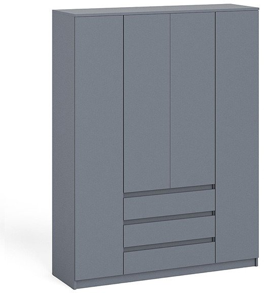 Мори Шкаф МШ1600.1, цвет графит, ШхГхВ 160,4х50,4х209,6 см.