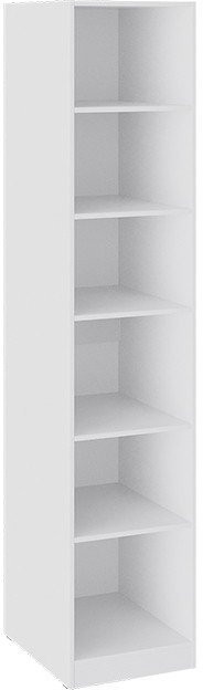 Глосс СМ-319.07.111 Шкаф для белья со стеклянной дверью (Белый глянец/Стекло)