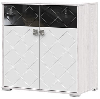 Комод Сальма КМ 021 (838х872х460) анкор/белый глянец