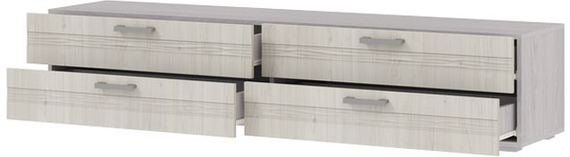 АМЕЛИЯ Тумба ТБ-02 МДФ 1800х380х400 вяз каньон/анкор