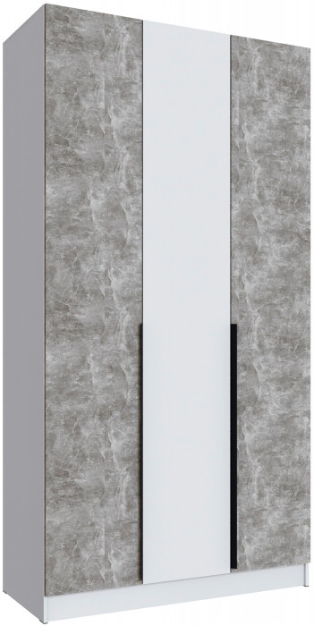 Шкаф Мадрид, композиция 17, Белый/Ателье светлое