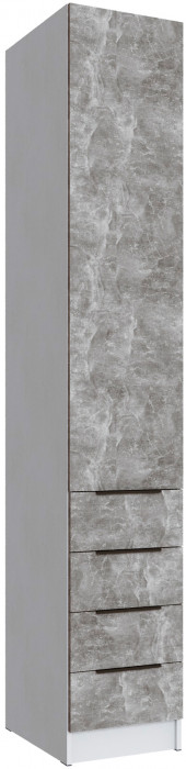 Шкаф Мадрид, композиция 17, Белый/Ателье светлое