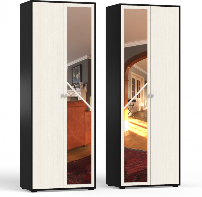 Камелия Шкаф 4-х створчатый, цвет венге/дуб лоредо, ШхГхВ 160х48х220 см., универсальная сборка, можно использовать как два отдельных шкафа