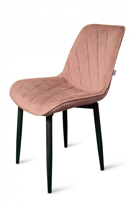 Стул "Оскар" черный матовый Томми 14 пыльная роза