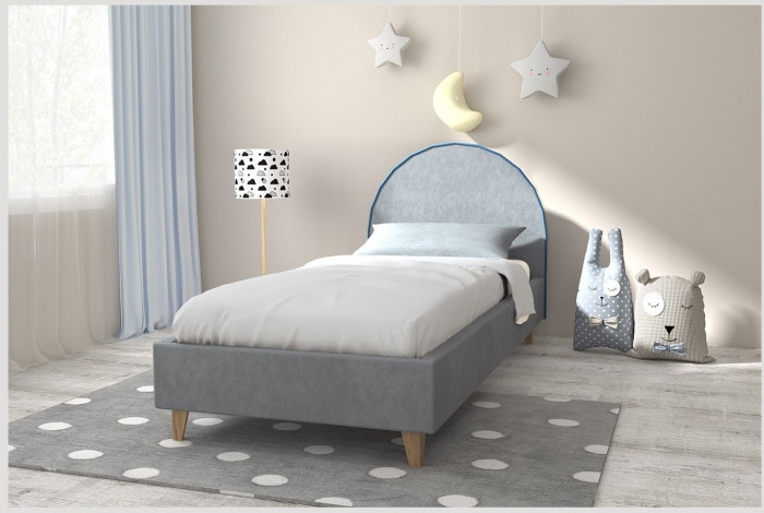 Кровать 0,8 арт.014 (Серый/Дуб Вотан)