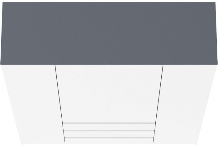 Мори Шкаф МШ1600.1, цвет графит/белый, ШхГхВ 160,4х50,4х209,6 см.