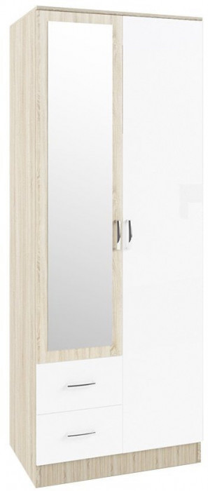 Модульная спальня Софи, композиция 1, Белый глянец/Дуб Сонома