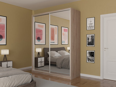 Шкаф-купе Лаурус 1 Сонома Светлый 140х58х220 см