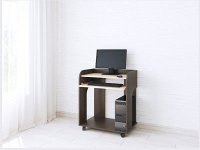 Компьютерный стол Грета-10 венге/дуб молочный