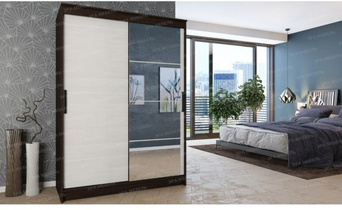 Элегант Шкаф-купе 4 (Венге / лоредо)