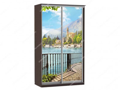 Шкаф купе Модерн 905х450 2-х дверный фотопечать №4 венге