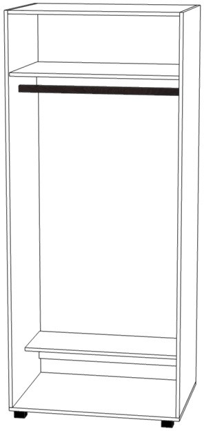 Шкаф двухдверный "Шанталь" - Дуб наварра/Белый