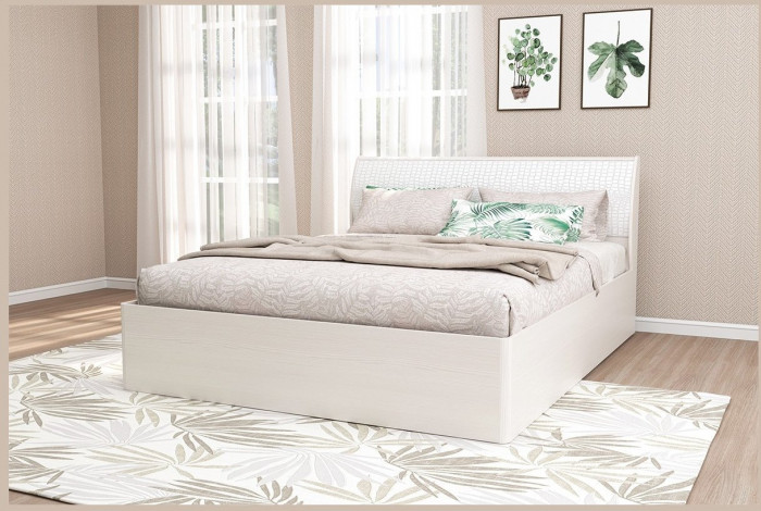 Кэт-6 Бодега/Caiman Белый Кровать 1,4 арт.001-М (Бодега/Caiman Белый)