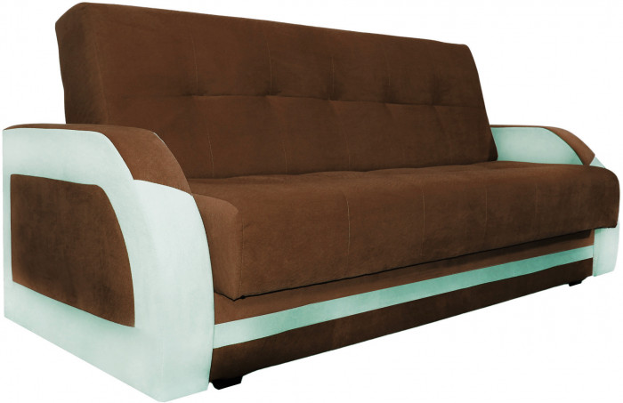 Диван-книжка Феникс 120 коричневый, пружинный блок Боннель