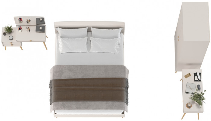 Афина Спальня 08-1600, кашемир серый