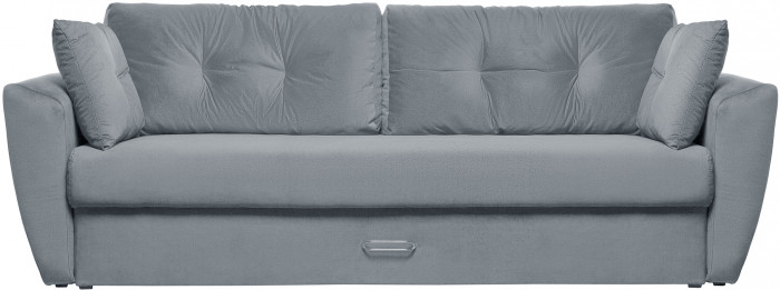 Диван-кровать Амстердам Люкс, 160х195, еврокнижка, пружинный блок, велюр, серый