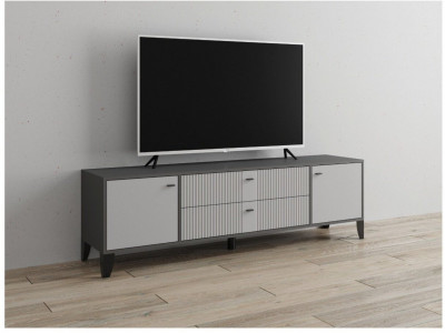 Тумба ТВ Парус-10 графит/светло-серый