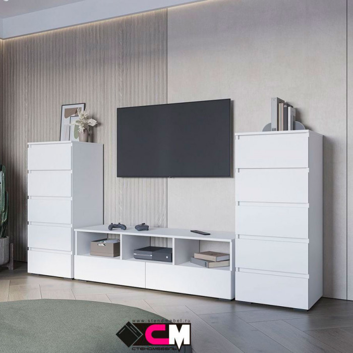 Хелен КМ 03 Комод 502 5 ящиков (0,502х1,188х0,460) серый графит/дуб крафт золото