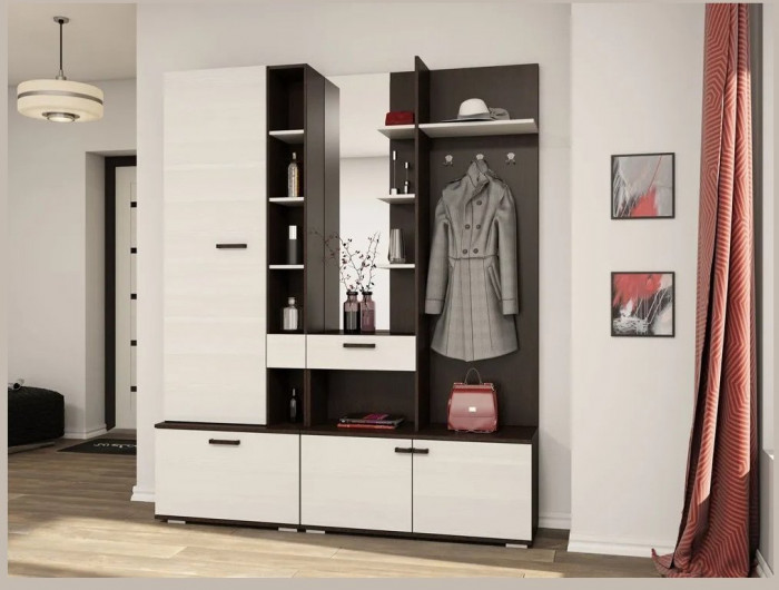 Модульная прихожая Инес (композиция 1) (Венге / лоредо)