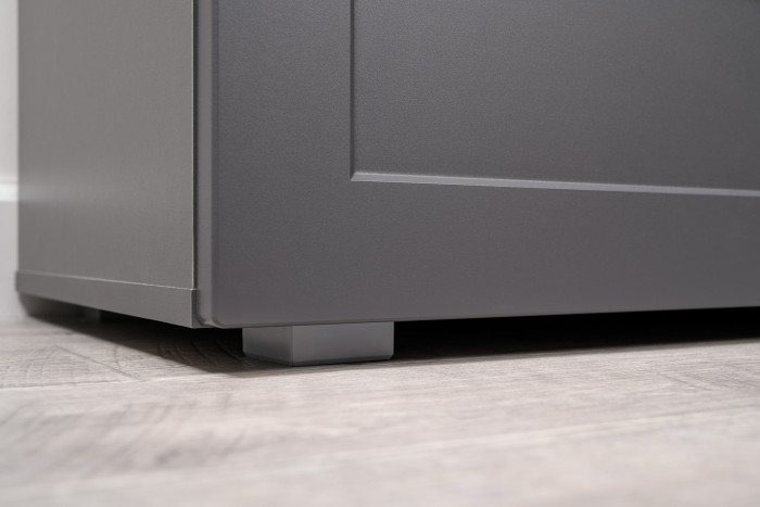 Остин 11.53 Кровать + ортопед + 16.240 Комод, серый графит/дуб крафт золотой