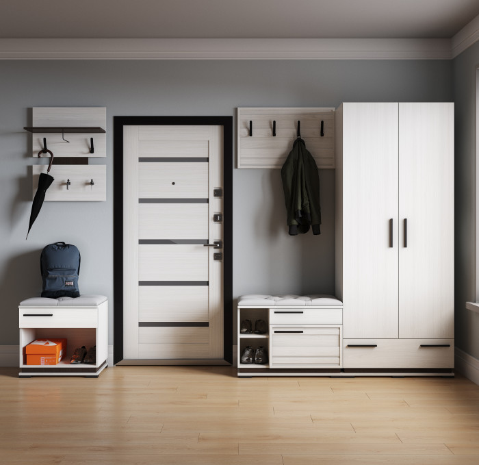 Модена Прихожая, композиция 4, Ясень анкор светлый/Венге