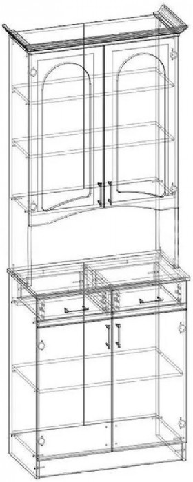 Буфет Констанция 2-х створчатый (Сандал)