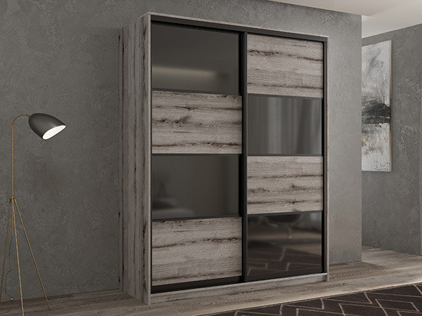 Шкаф-купе Кааппи 13 Эвок Окаменелый 130х45х230 см