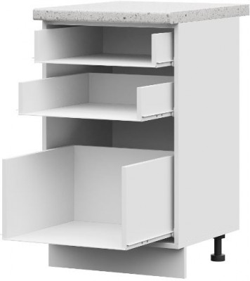 ШН3Я 500 корпус шкаф нижн. с 3 ящ (500*820*474) ПВ белый