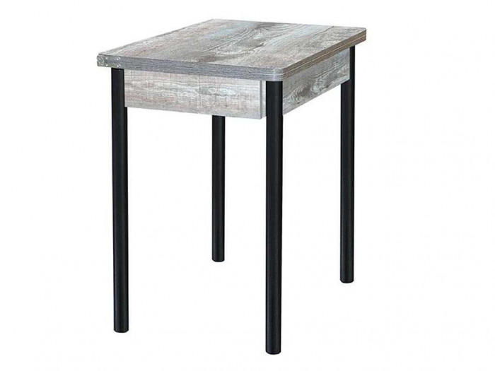 Глайдер стол обеденный / бетон темный/черный