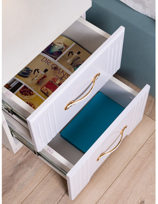 Тумба прикроватная с ящиками Виктория 04