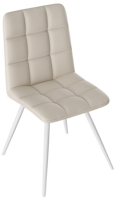 Бруно Стул (конус Т3) (Черный муар матовый/Кожзам Бежевый)