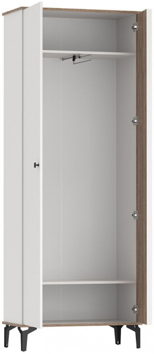 Шкаф для одежды 51.01 Либерти опора h=150мм Белый / Дуб Каньон