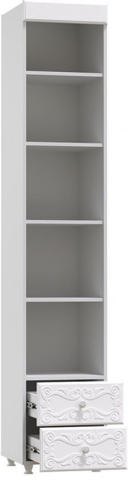 Стеллаж с ящиками Италия ИТ-38 гл. 410 белое дерево