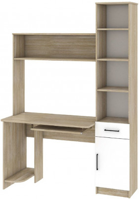 Интел-2 стол компьютерный Дуб сонома / Белый снег