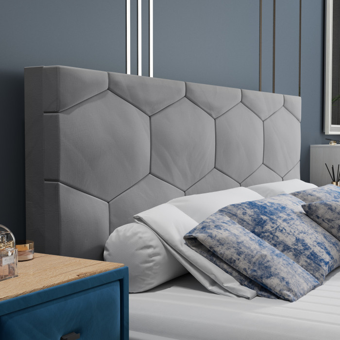 Манука Кровать интерьерная 160 светло-серый, ортопед