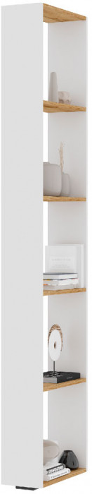 Хелен СТЛ 01 Стеллаж (0,200х2,100х0,460) белый/дуб крафт золото