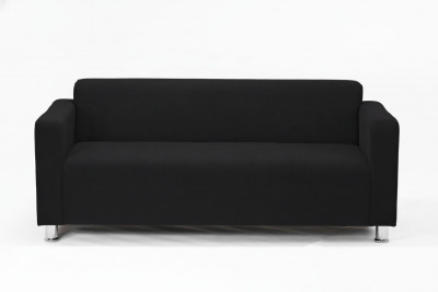 Диван прямой Томи, 200 см, велюр, черный