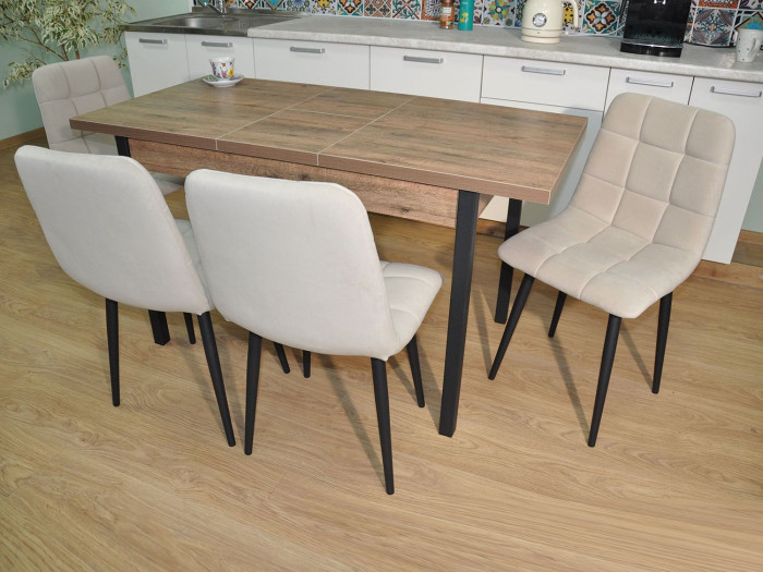 Обеденная группа Колорадо / Стул Х 4 шт. / Веллингтон/черный / бид 01