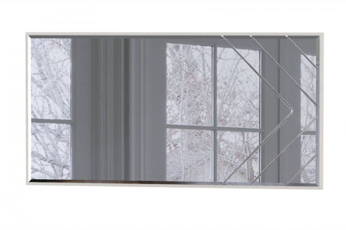 Амели Спальня № 9 Комод 13.107 + Зеркало + Шкафы 13.140 + 13.131 + Кровать 11.31 + под. ортопед, цвет шёлк. камень/бетон чикаго беж, 1600х2000 мм, б/м