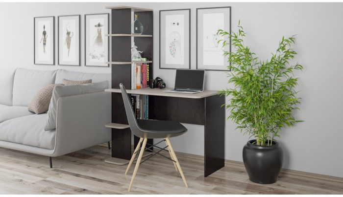 Стол письменный тип 4 (Дуб Сонома/Белый Ясень)