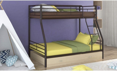 Двухъярусная кровать Гранада-2Я (Дуб молочный, Слоновая кость)