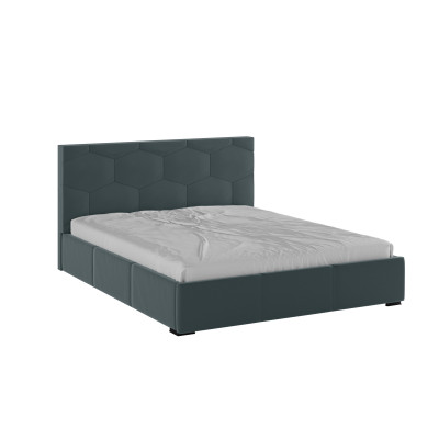 Манука Кровать интерьерная 160 серый, ортопед