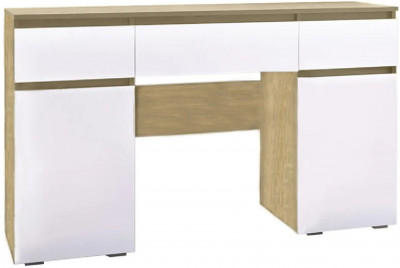 Ким Стол туалетный (Белый глянец, Дуб Сонома)