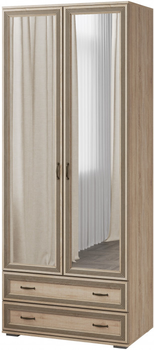 Ливорно Шкаф 2-х ств. с зеркалом ЛШ-23 дуб сонома