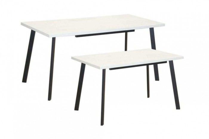 Стол обеденный Бэлфаст Бетон пайн белый